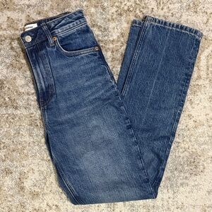 Reformation Liza Ultra High Rise Straight Leg Jeans in Icarian